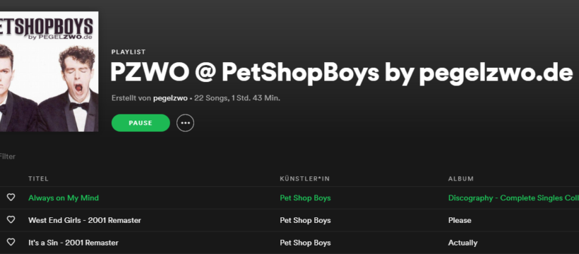 Neue Playlist: Pet Shop Boys